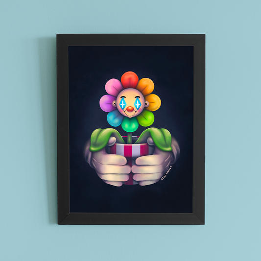 A4 Flower Clown Print